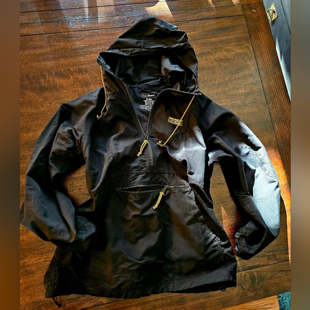 L.L. Bean Black Hooded Pullover